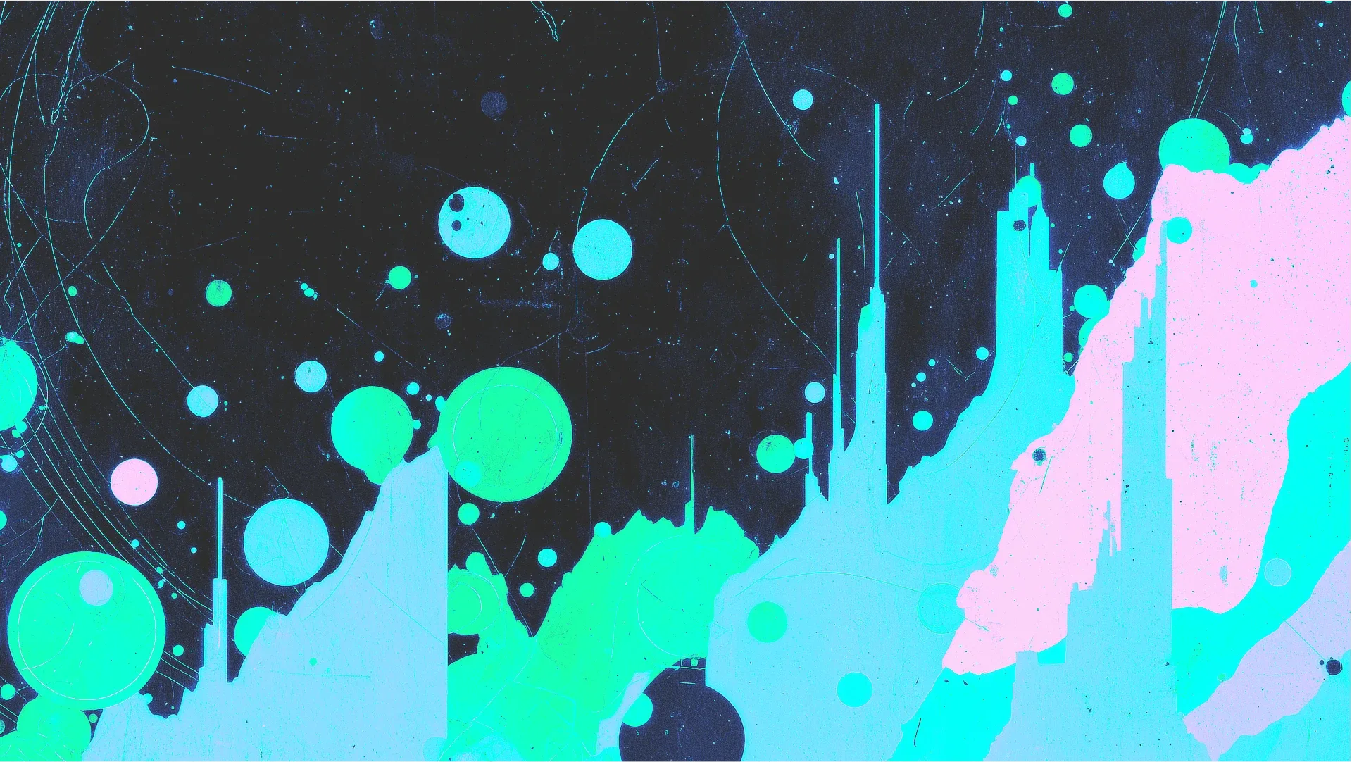 An abstract moire field of dots