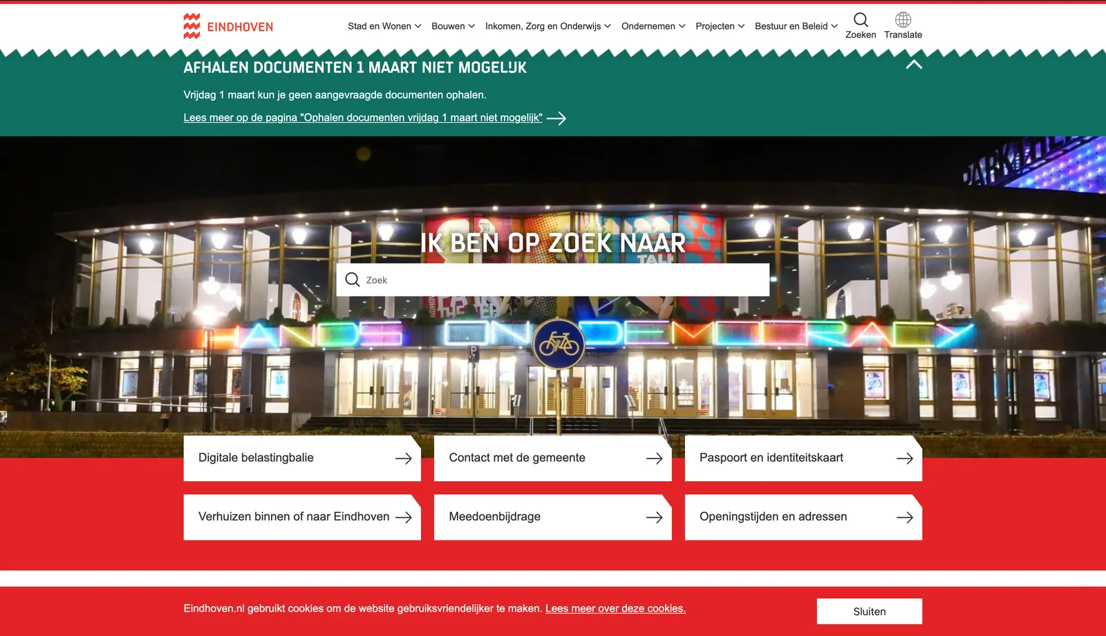 Eindhoven municipality website