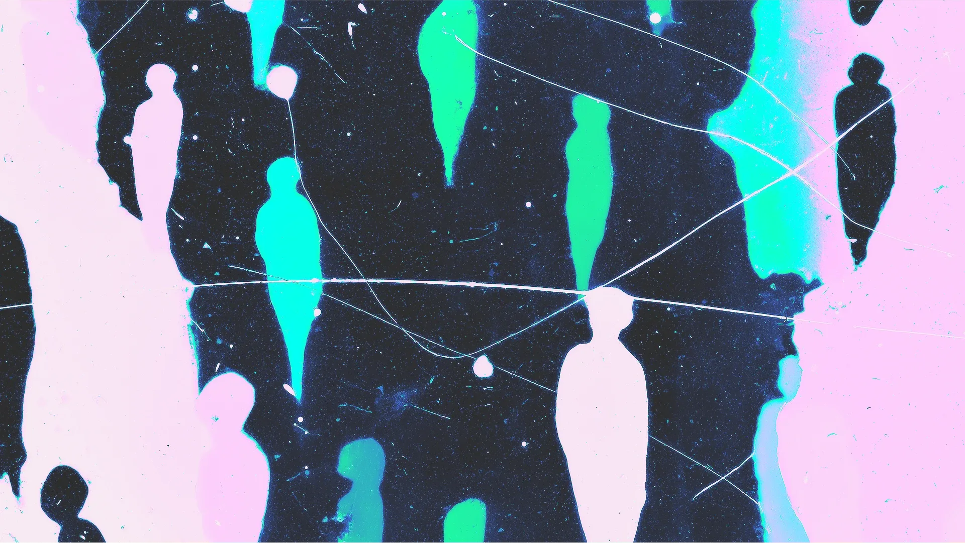 An abstract moire field of dots